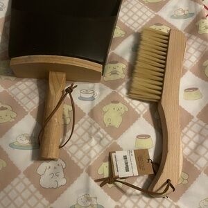 Beech Wood , Wooden Dustpan and Brush Set